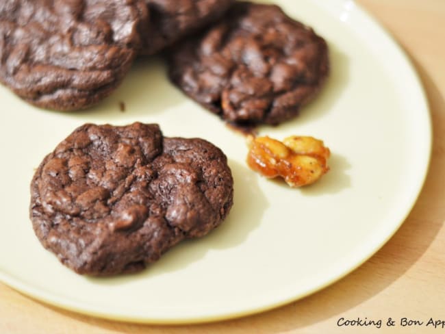 Cookies fondants chocolat - cacahuète