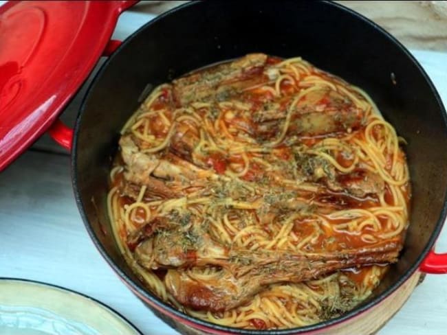 Agneau spaghetti