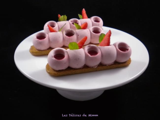 Petits bavarois aux fraises