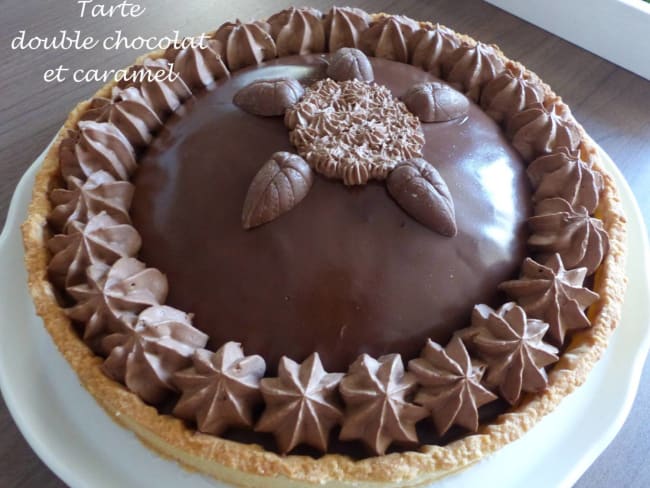 Tarte double chocolat et caramel : belle et délicieuse