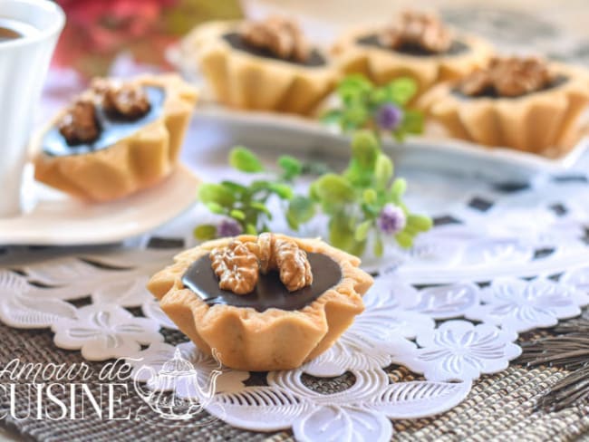 mini tartelettes caramel et chocolat