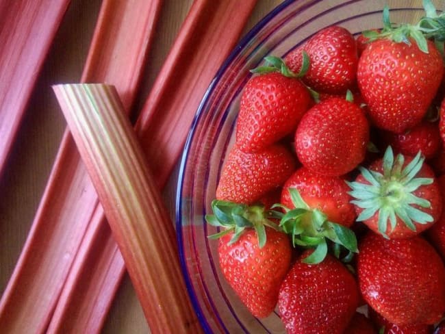 Recette de confiture fraise - rhubarbe