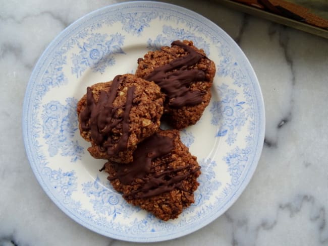 Cookies aux flocons d'avoine double chocolat