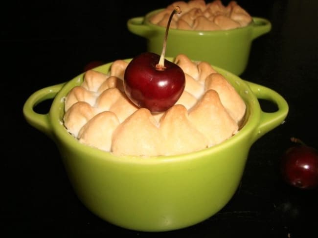 Gratin de cerises meringué