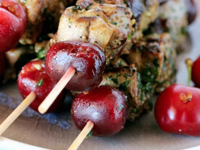 Brochettes de foies de lapin fermier