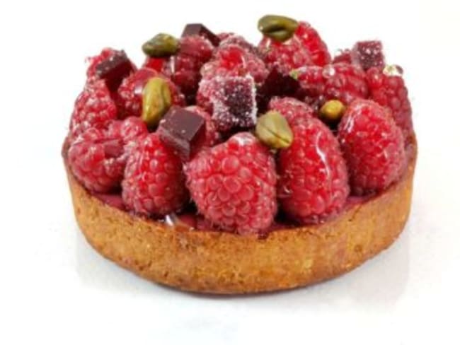 Tarte framboise pistache