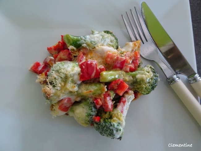 Broccoletti gratinati - Brocoli ou cime di rapa gratiné