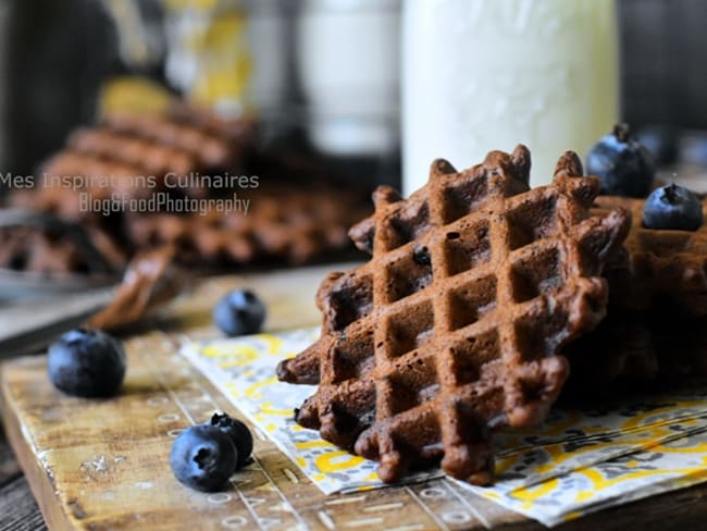 Gaufres au cacao sans temps de repos