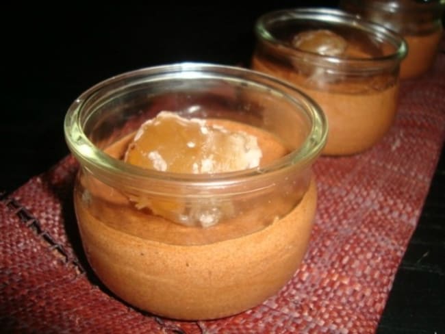 Mousse fondante à la crème de marron et au chocolat noir