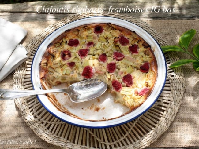 Clafoutis rhubarbe et framboises 