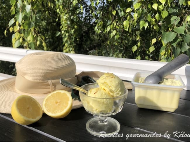 Crème glacée au citron sans sobretière