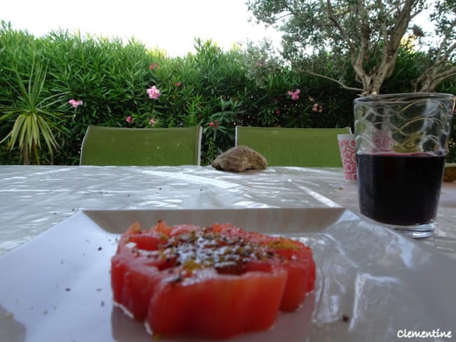 Tomate en salade, vanille et zeste de citron vert du Chef Frédéric Anton