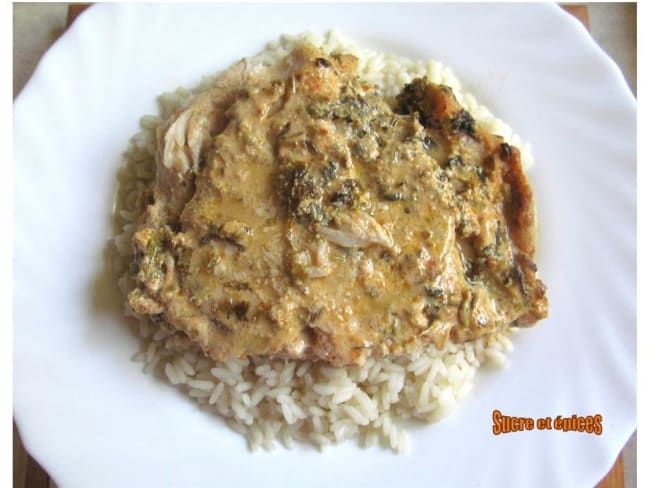 Filets de perche au yaourt et au curry