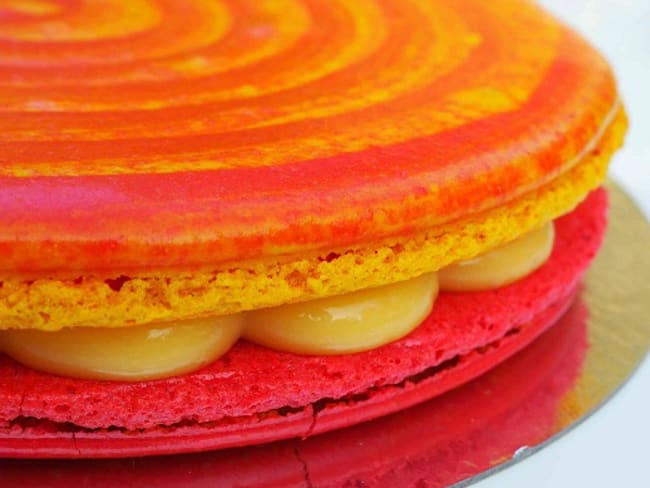 Macaron Géant Fraise Citron Basilic