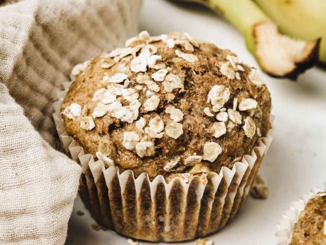 Muffins à la banane et aux flocons d'avoine pour le petit déj'