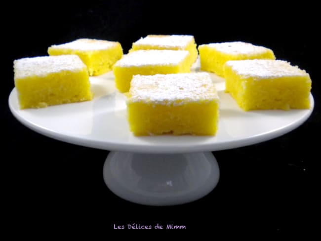 Petits carrés fondants au citron