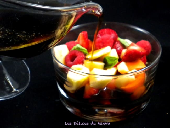 Sirop vanillé pour salade de fruits d’été