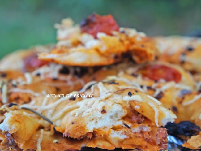 Fougasse au chorizo et aux tomates séchées