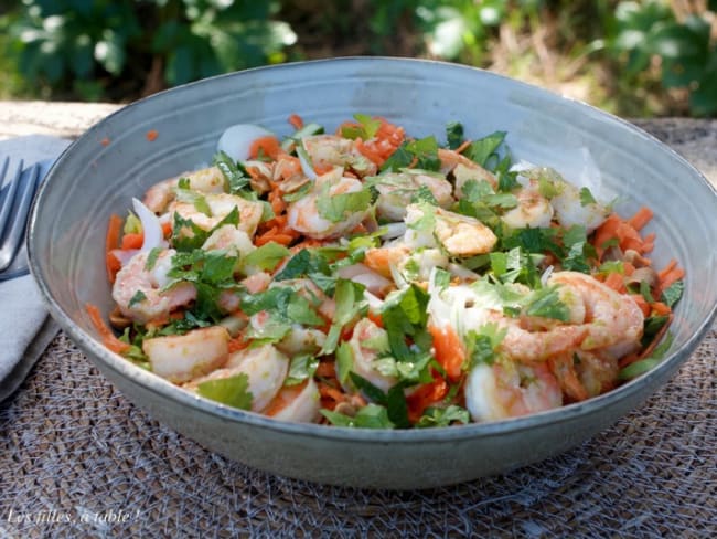 Salade thaïe aux crevettes, IG bas