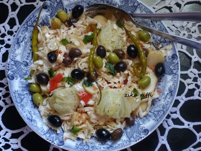 SALADE VARIÉE-FENOUIL CHOU POMMES DE TERRE ET TOMATE