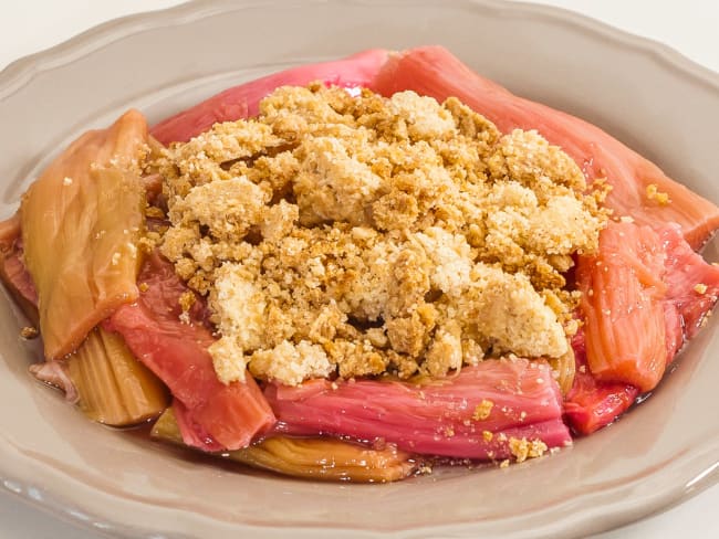 Rabarbutriffla, rhubarbe façon crumble 