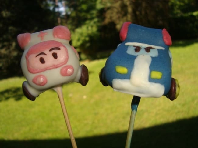 Cake pops Robocar Poli