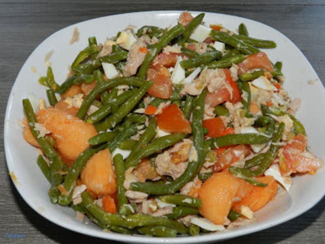 Salade de haricots au melon