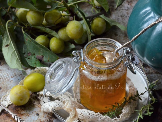 Confiture de mirabelle et thym du jardin