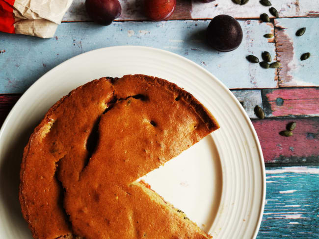 Gâteau aux prunes et à la farine d’épeautre