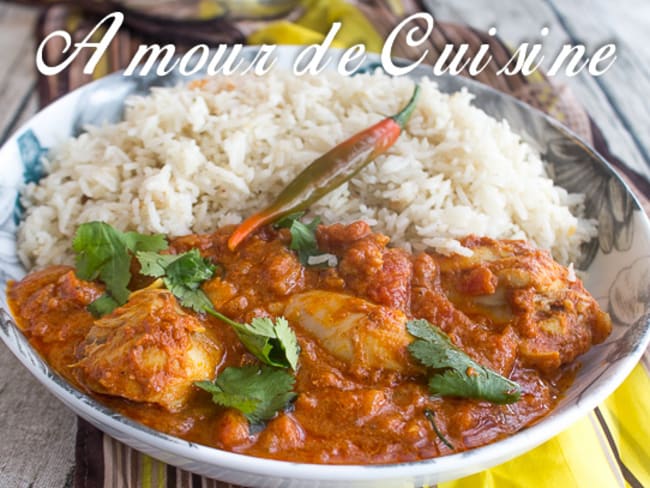 plat indien, le poulet tikka massala