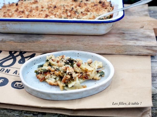 Crumble de blettes au gorgonzola