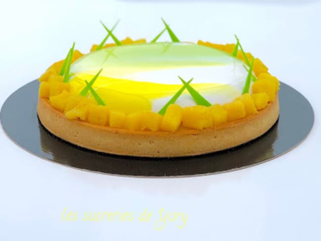 Tarte Ananas, mousse ivoire au rhum