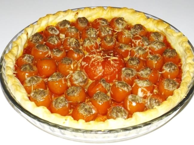 Tarte aux mini tomates farcies