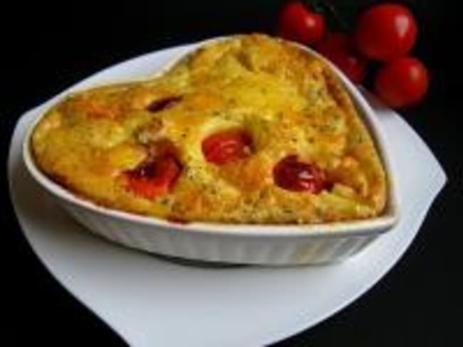 Clafoutis aux Tomates Cerises Rôties et Feta