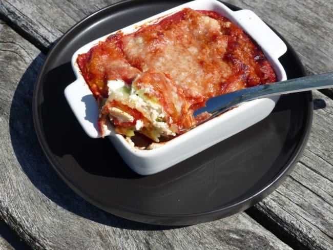 Gratin de ravioles du Dauphiné à la ricotta et aux herbes du jardin