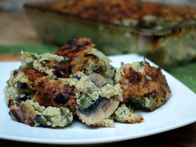 Gratin fondant courgettes et quinoa