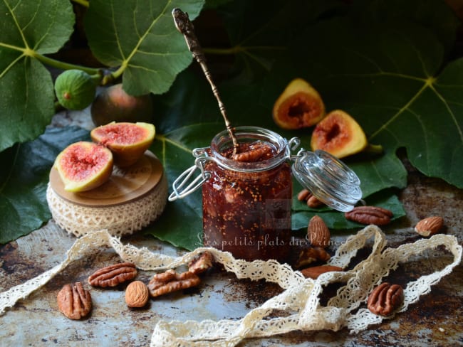 Confiture de figues du jardin, aux fruits secs