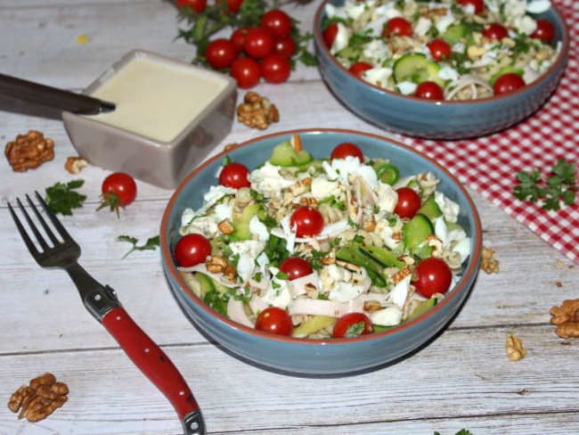 Salade folle de torsettes et courgettes au gorgonzola