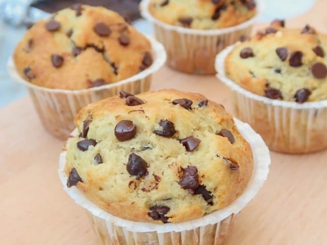 Muffins aux pépites de chocolat sans oeufs, sans lait, vegan