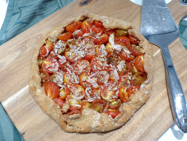 Tarte campagnarde aux tomates cerises