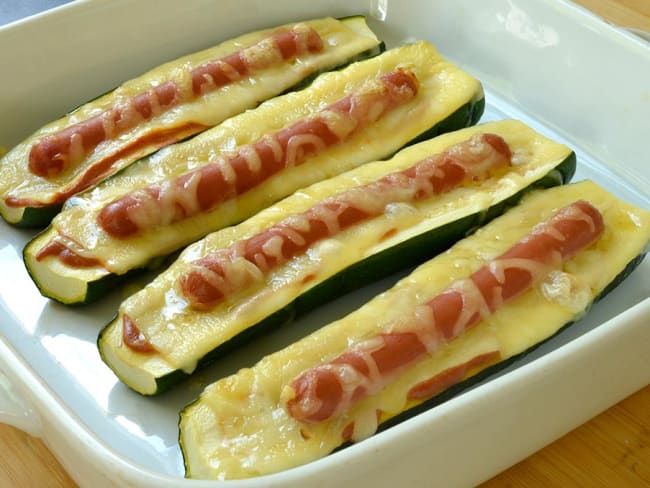 Courgettes hot-dog veggie