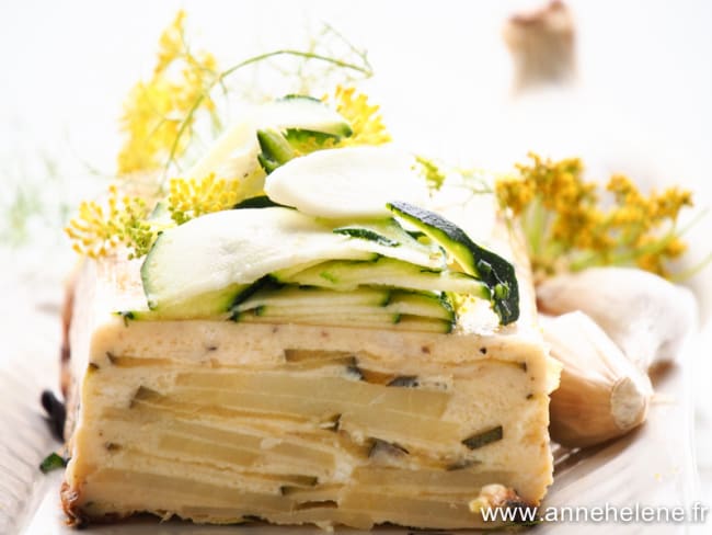 Terrine de courgette à l'ail blanc