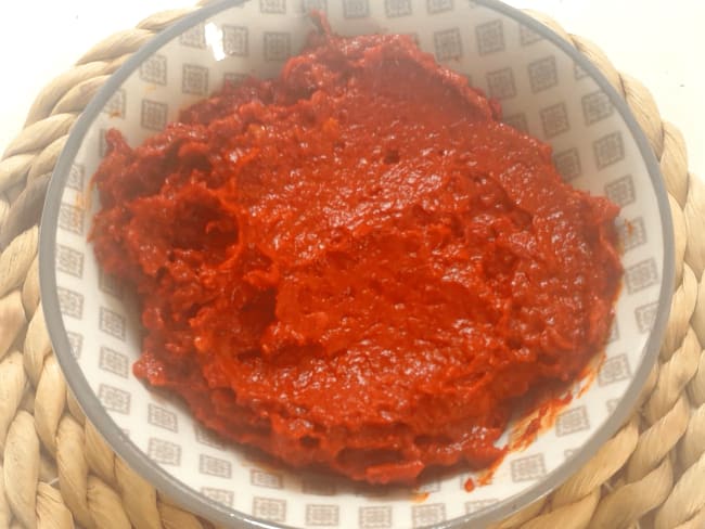 Sauce harissa faite maison sans conservateurs