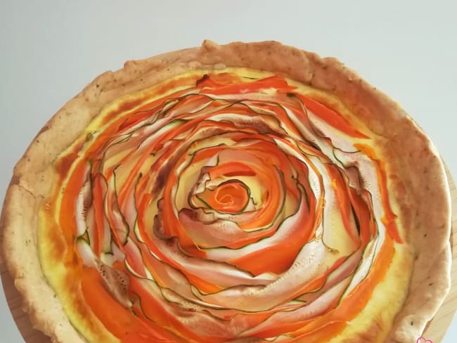 Tarte chèvre, carotte et courgette