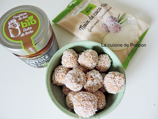 Boule à la noix de coco et confiture de lait