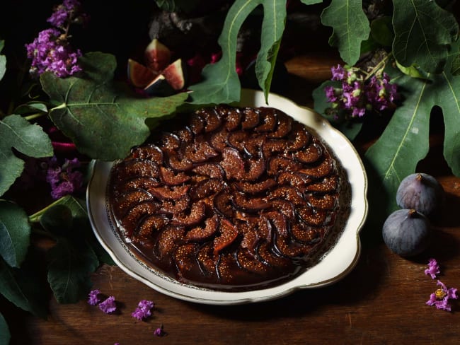 Tarte sablée aux figues et au vin rouge