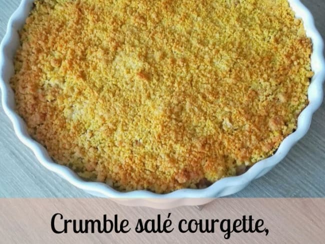 Crumble salé courgettes, chèvre et curry