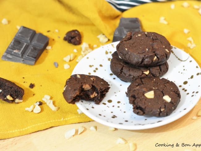 Cookies double chocolat et beurre de cacahuète