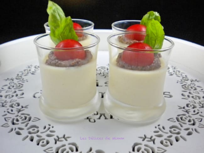 Panna cotta au parmesan et tapenade