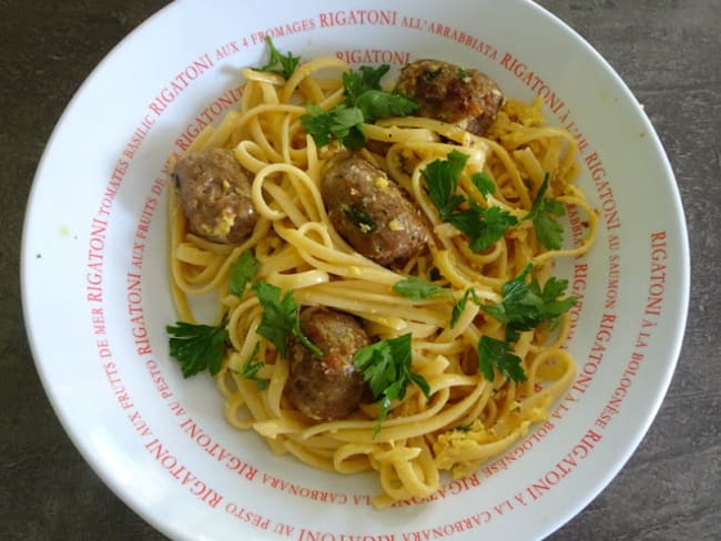 Carbonara à la saucisse de Jamie Oliver